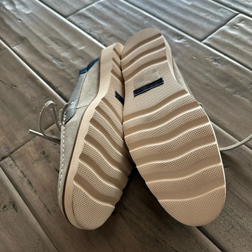 New men’s French connection gray suede loafer boat shoes sz 40